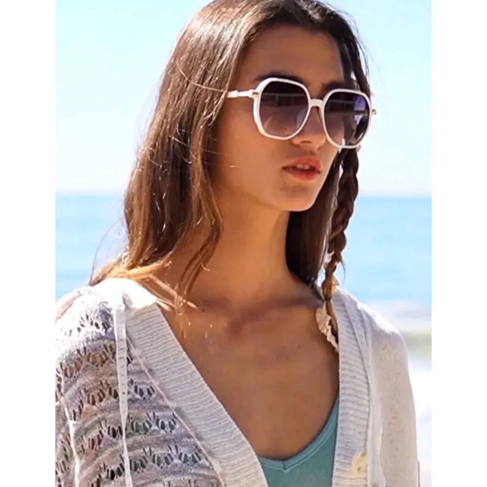 POL White Trendy Oversized Fashion Sunnies